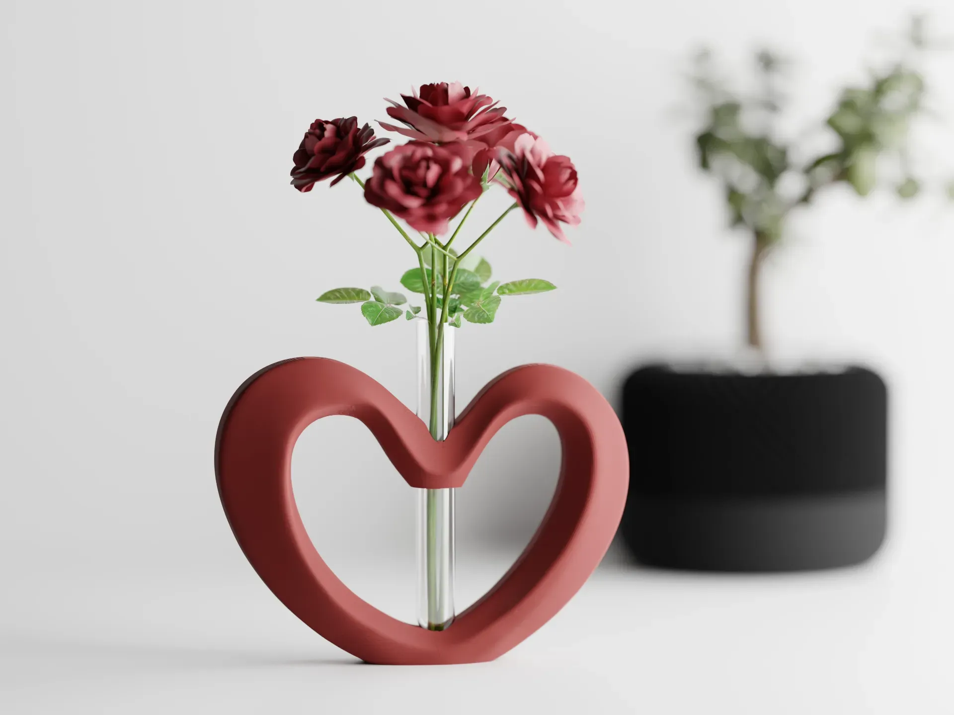 Florero corazon impreso en 3D Tacna Peru