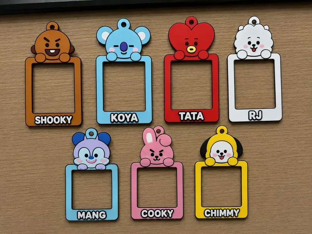 Fotocard o fotocheck BTS Army BT21 impreso en 3D Tacna Peru
