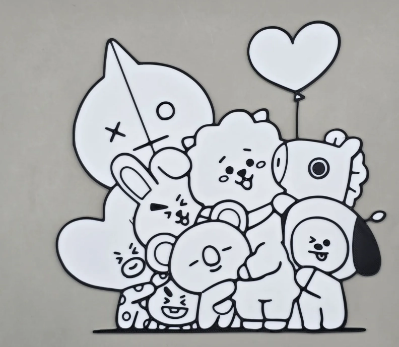 Set de figuras BT21 para pintar impreso en 3D Tacna Peru