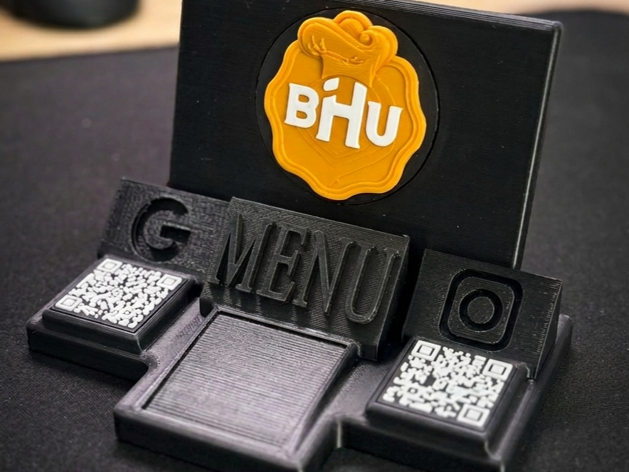 Soporte QR para menu digital de restaurantes impreso en 3D Tacna Peru